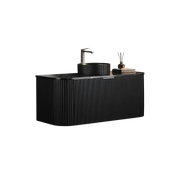 Avalon Wall Hung Vanity Single Bowl Matt Black 600mm/750mm/900mm/1200mm - FIL Kitchen Bathroom