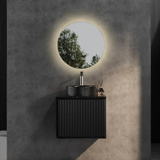 WALL HUNG VANITY PVC MATTE BLACK 600MM/750MM/900MM/1200MM/1500mm CETO