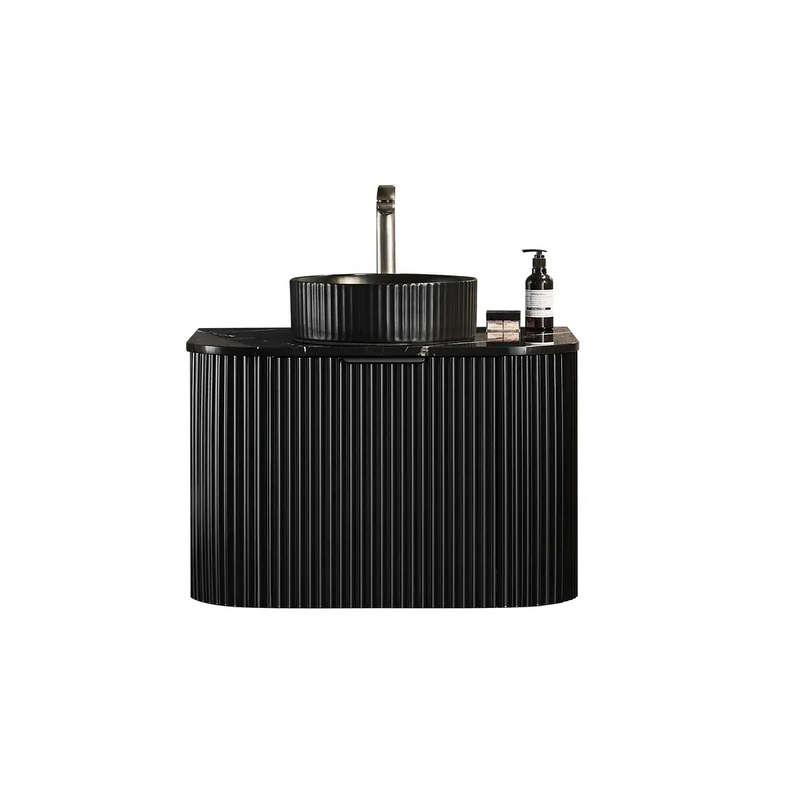 Avalon Wall Hung Vanity Single Bowl Matt Black 600mm/750mm/900mm/1200mm - FIL Kitchen Bathroom