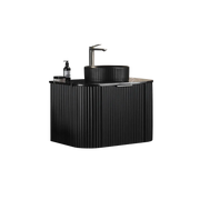 Avalon Wall Hung Vanity Single Bowl Matt Black 600mm/750mm/900mm/1200mm - FIL Kitchen Bathroom