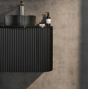 Avalon Wall Hung Vanity Single Bowl Matt Black 600mm/750mm/900mm/1200mm - FIL Kitchen Bathroom