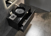 WALL HUNG VANITY PVC MATTE BLACK 600MM/750MM/900MM/1200MM/1500mm CETO