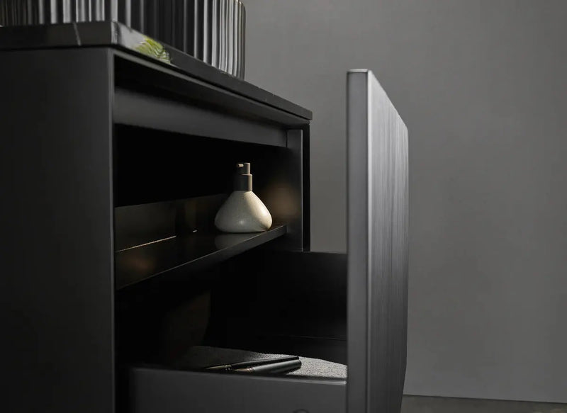 WALL HUNG VANITY PVC MATTE BLACK 600MM/750MM/900MM/1200MM/1500mm CETO