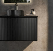 WALL HUNG VANITY PVC MATTE BLACK 600MM/750MM/900MM/1200MM/1500mm CETO