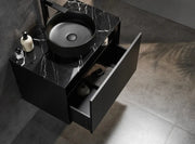 WALL HUNG VANITY PVC MATTE BLACK 600MM/750MM/900MM/1200MM/1500mm CETO