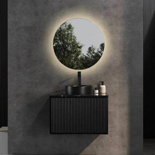 WALL HUNG VANITY PVC MATTE BLACK 600MM/750MM/900MM/1200MM/1500mm CETO