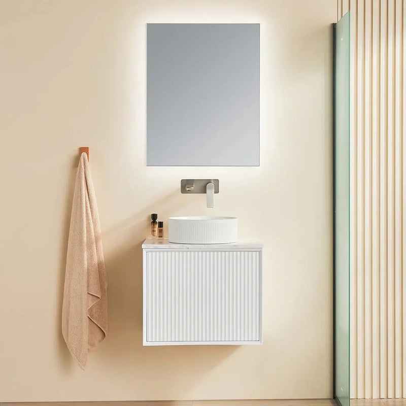 WALL HUNG PVC VANITY MATTE WHITE 600MM/750MM/900MM CETO