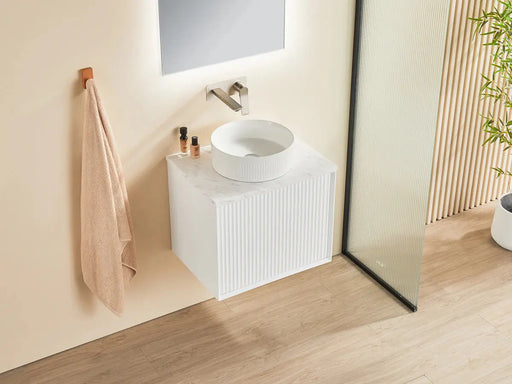 WALL HUNG PVC VANITY MATTE WHITE 600MM/750MM/900MM CETO