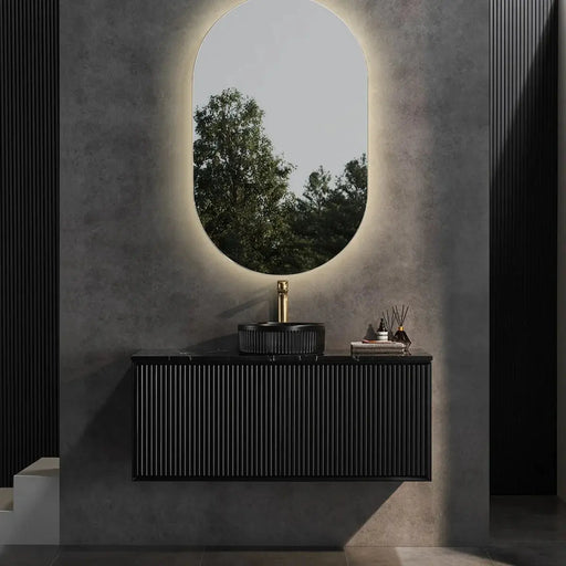 WALL HUNG VANITY PVC MATTE BLACK 1200MM/1500MM (SINGLE BOWL/DOUBLE BOWL)) CETO