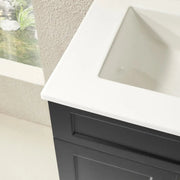 Harrington Floor Standing Vanity PVC Matte Black 600mm/750mm/900mm CETO