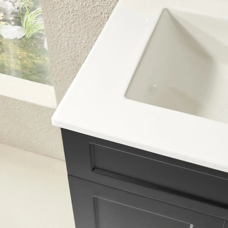 Harrington Floor Standing Vanity PVC Matte Black 600mm/750mm/900mm CETO