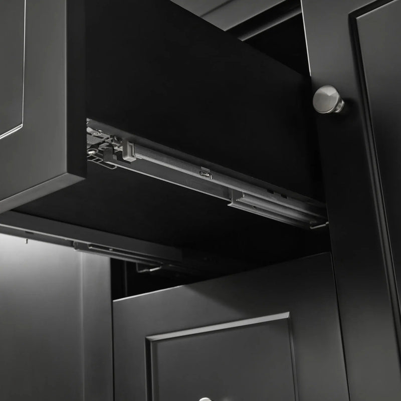 Harrington Floor Standing Vanity PVC Matte Black 1200mm/1500mm(Single/Double Bowl) - FIL Kitchen Bathroom