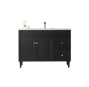 Harrington Floor Standing Vanity PVC Matte Black 1200mm/1500mm(Single/Double Bowl) - FIL Kitchen Bathroom