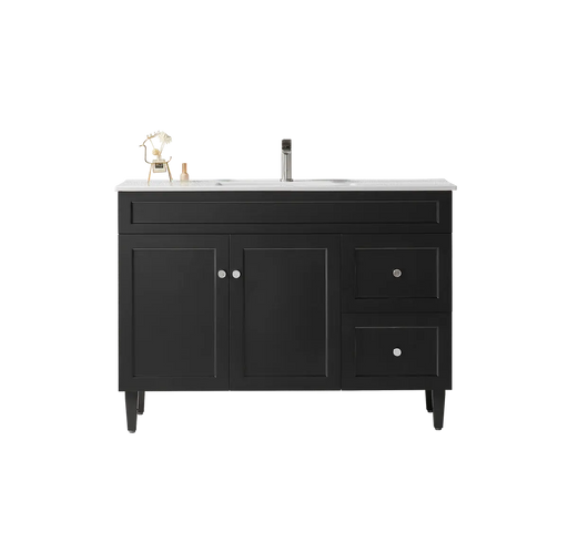 Harrington Floor Standing Vanity PVC Matte Black 1200mm/1500mm(Single/Double Bowl) - FIL Kitchen Bathroom