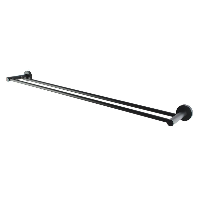 LUCID PIN Round Double Towel Rack Rail 800mm Chrome and Colours FIL Kitchen Bathroom
