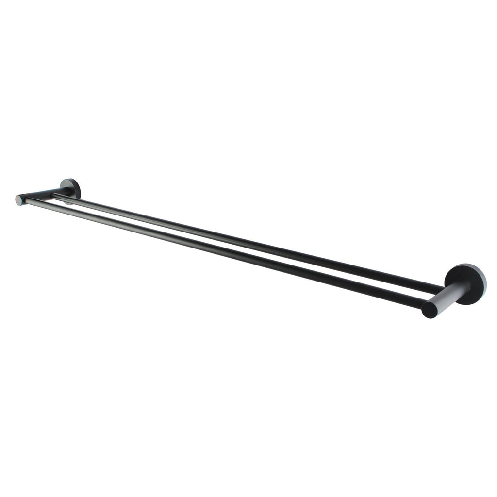 LUCID PIN Round Double Towel Rack Rail 800mm Chrome and Colours