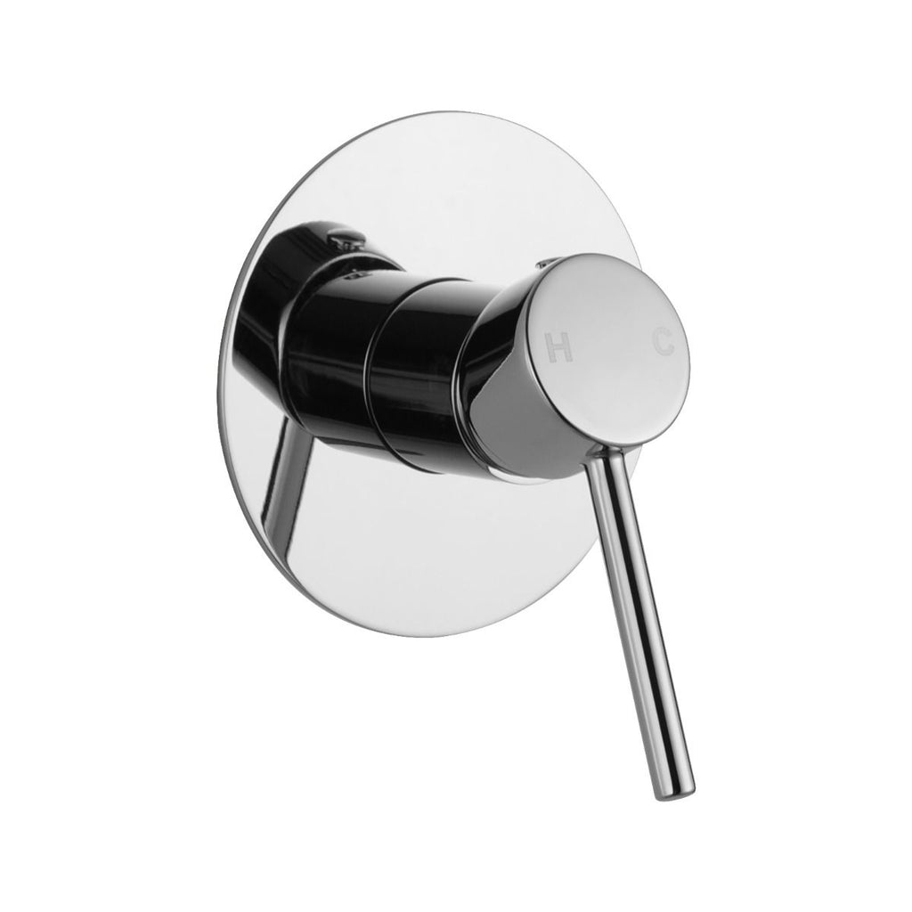 LUCID PIN Round Shower/Bath Wall Mixer Chrome and Colours