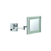 THERMOGROUP ABLAZE SQUARE 3X MAGNIFICATION MIRROR WITH LIGHT CHROME 150MM - FIL Kitchen Bathroom