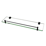 BLAZE Chrome/Black Glass Shelf Holder 500mm FIL Kitchen Bathroom
