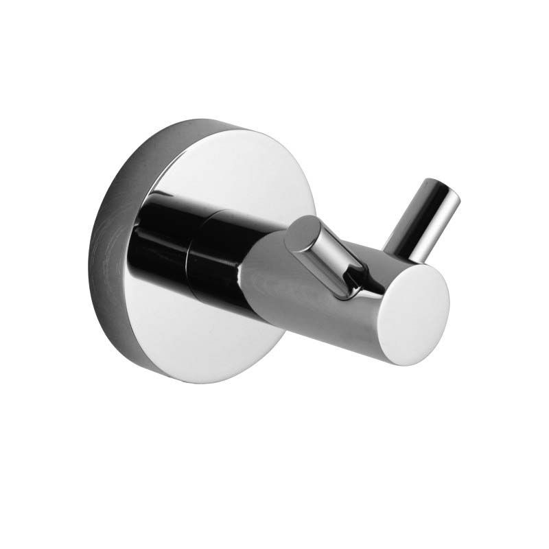 LUCID PIN Round Chrome/Black 304 Stainless Steel Double Wall Hook