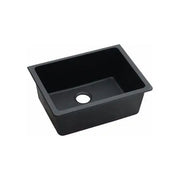 Black Granite Quartz Stone Undermount Kitchen Sink Single Bowl 635*470*241mm FIL Kitchen Bathroom