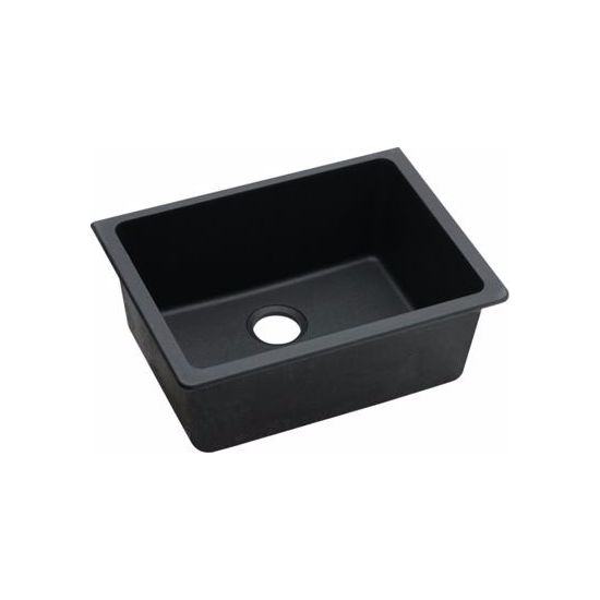 Black Granite Quartz Stone Undermount Kitchen Sink Single Bowl 635*470*241mm