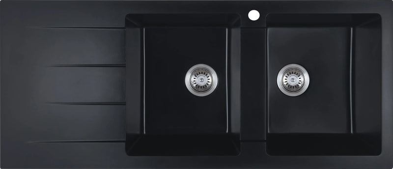 Cora Granite Sink Double Bowl with Drainer acl