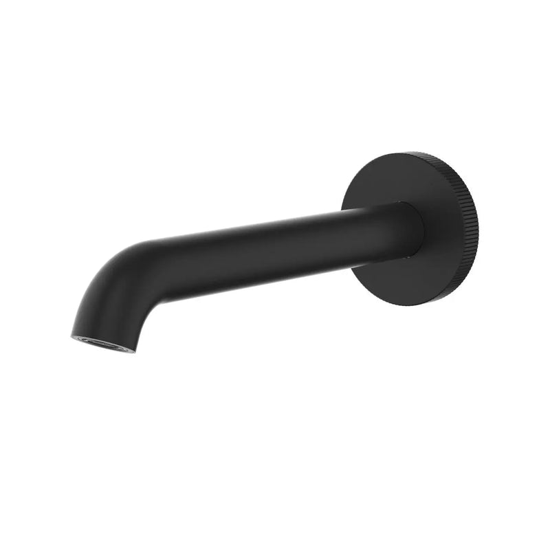 IKON Linie Round Matt Black Brass Spout 180/220mm - FIL Kitchen Bathroom
