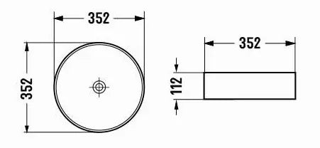 Above Counter Ceramic Round Basin 352*352*112mm - FIL Kitchen Bathroom
