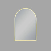 Arch LED Framed Bathroom Mirror Brushed Gold 600x900mm - FIL Kitchen Bathroom