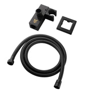 Square Matte Black Hand held Shower Set FIL Kitchen Bathroom