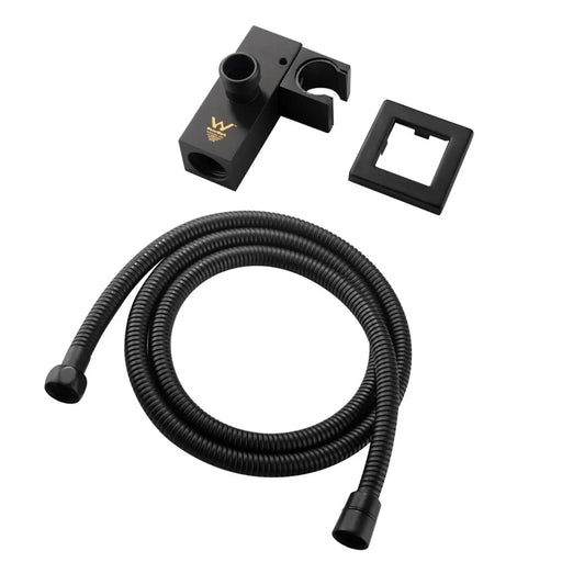 Square Matte Black Hand held Shower Set FIL Kitchen Bathroom