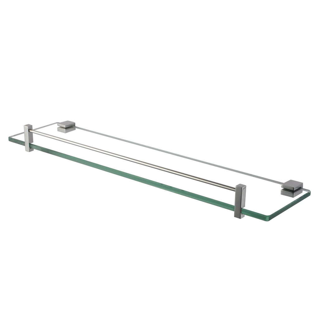 BLAZE Chrome/Black Glass Shelf Holder 500mm