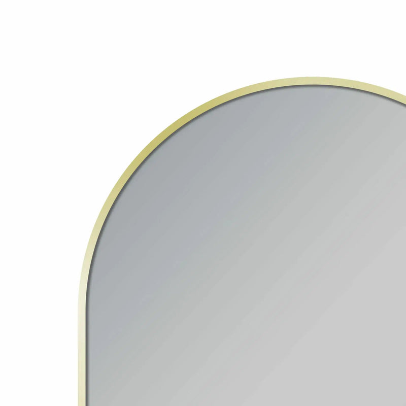 Arch LED Framed Bathroom Mirror Brushed Gold 600x900mm - FIL Kitchen Bathroom