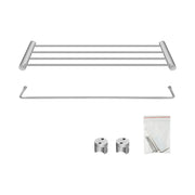 Brushed Nickel Shower Shelf/  Towel rack FIL Kitchen Bathroom