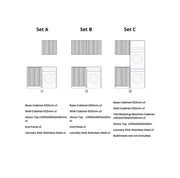 Havana Sable Walnut Laundry Kit 1305x600x2100 (Set-B) - FIL Kitchen Bathroom