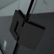 DIAMOND FRAMELESS HINGE DOOR WALL TO WALL  MATTE BLACK FIL Kitchen Bathroom