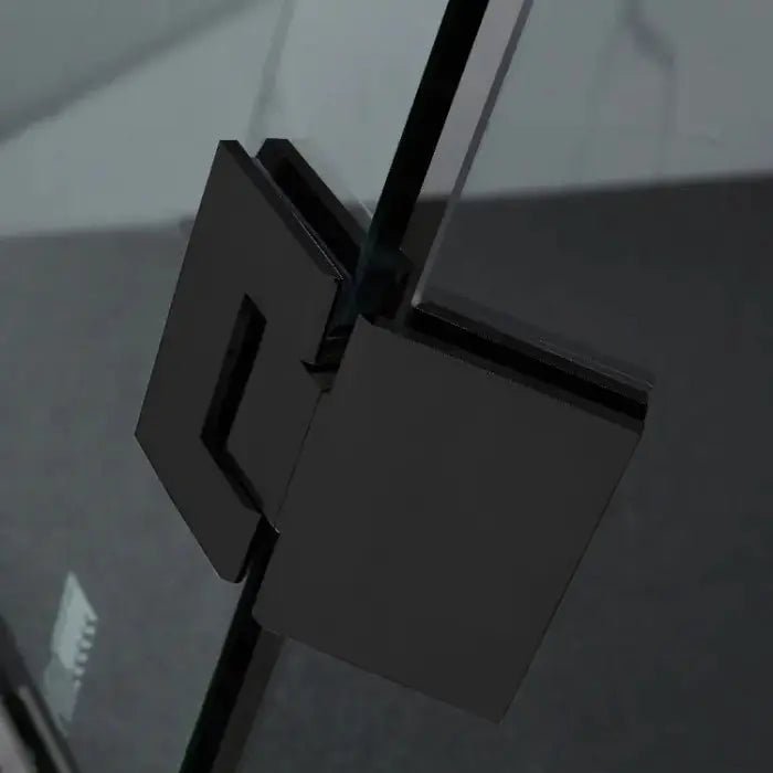 DIAMOND FRAMELESS HINGE DOOR WALL TO WALL  MATTE BLACK FIL Kitchen Bathroom