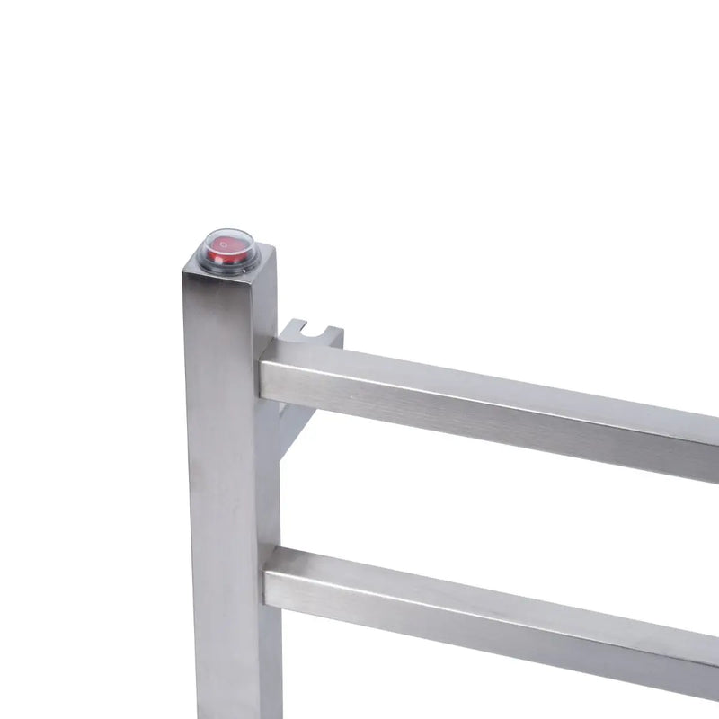 Square  Electric Heated Towel Rack 6 Bars Chrome and Colours FIL Kitchen Bathroom