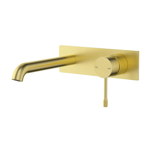 IKON Linie Wall Basin Mixer Trim Kit 180mm/220mm Brushed Gold - FIL Kitchen Bathroom