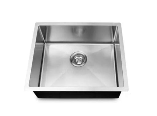 440x440x205mm Chrome Stainless Steel Single Bowl Kitchen Sink - FIL Kitchen Bathroom