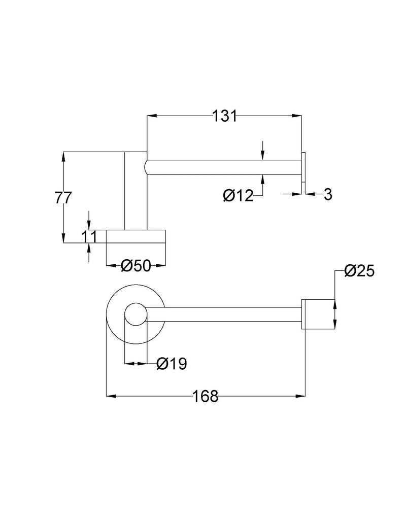 Otus Slimline Toilet Paper Holder - FIL Kitchen Bathroom