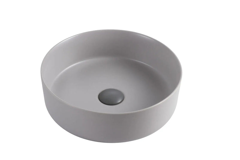 Riva 499 Round Matt Grey Ceramic Above Counter Basin Riva