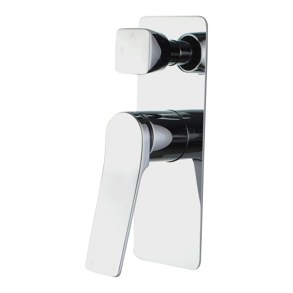 RUSHY Series Square Wall Mixer With Diverter(color up)Chrome and Colours