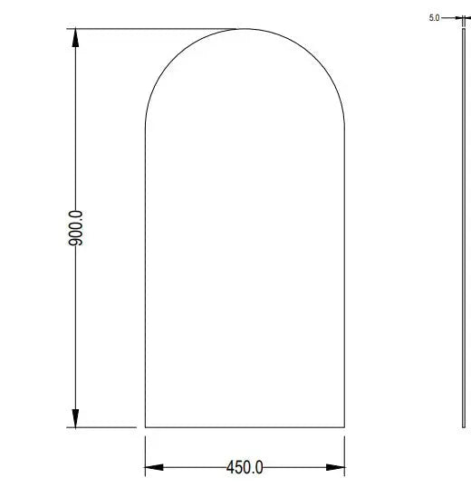 Arco Plain Mirror Pencil Edge LK-PM6090/LK-PMAR4590 Lukka
