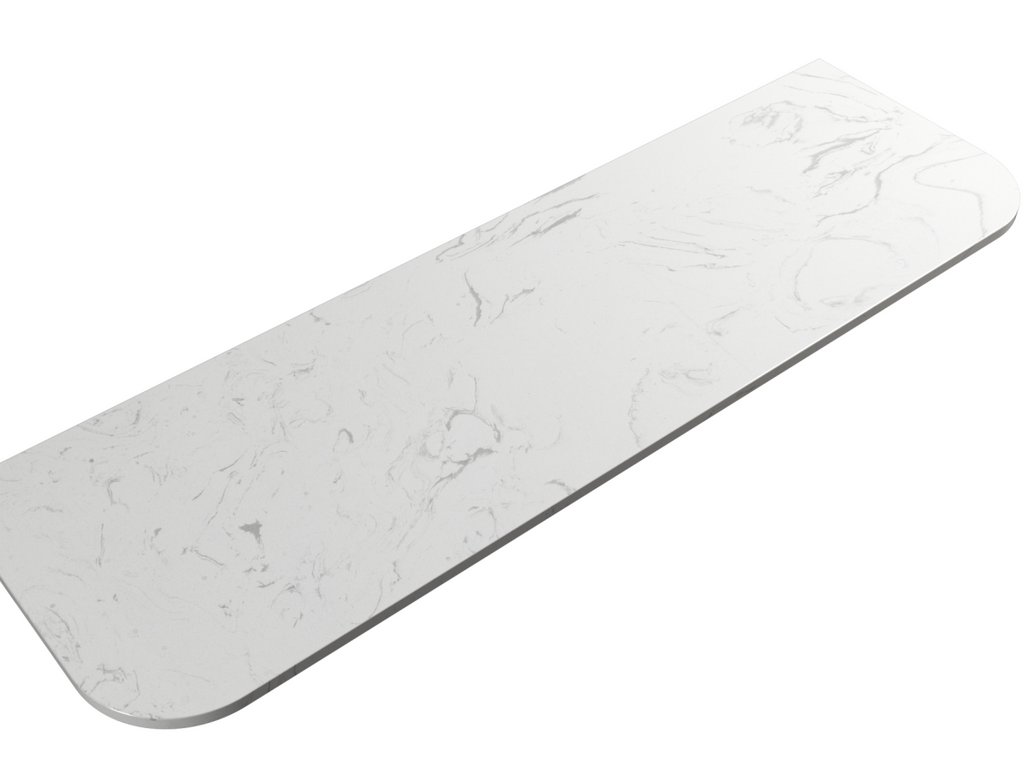 Curva Curve Wall Hung Vanity Matte White 1500mm/1800mm