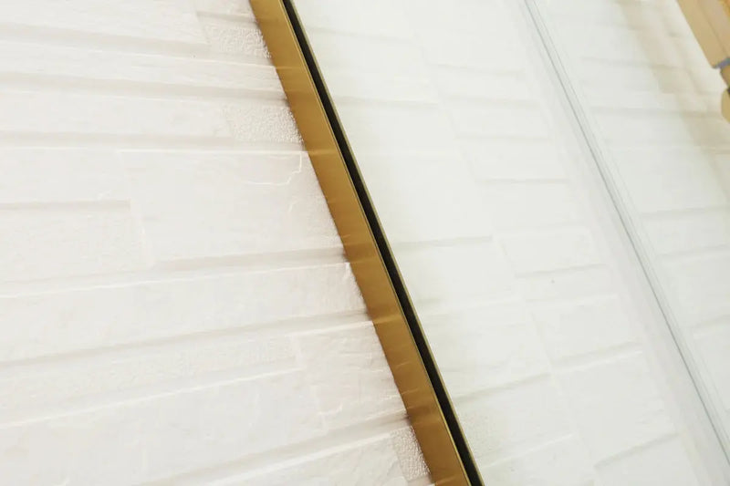 FRAMELESS SLIDING DOOR WALL TO WALL BRUSHED GOLD FIL Kitchen Bathroom