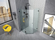 DIAMOND FRAMELESS HINGE DOOR WALL TO WALL  MATTE BLACK FIL Kitchen Bathroom