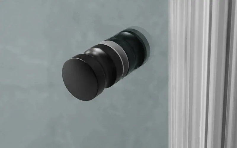 DIAMOND FRAMELESS HINGE DOOR WALL TO WALL  MATTE BLACK FIL Kitchen Bathroom
