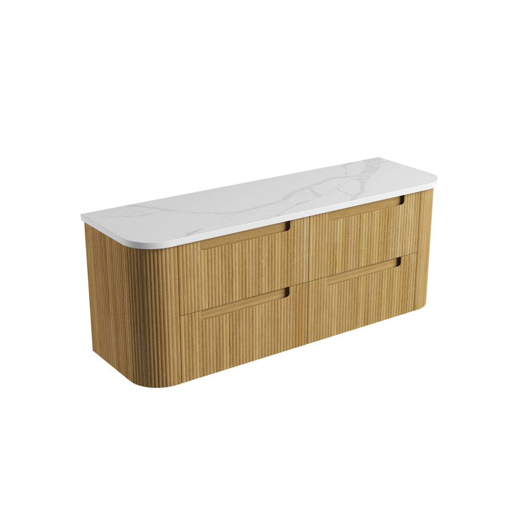 Varcelli Tier Harvest Oak Wall Hung Vanity 1500mm/1800mm
